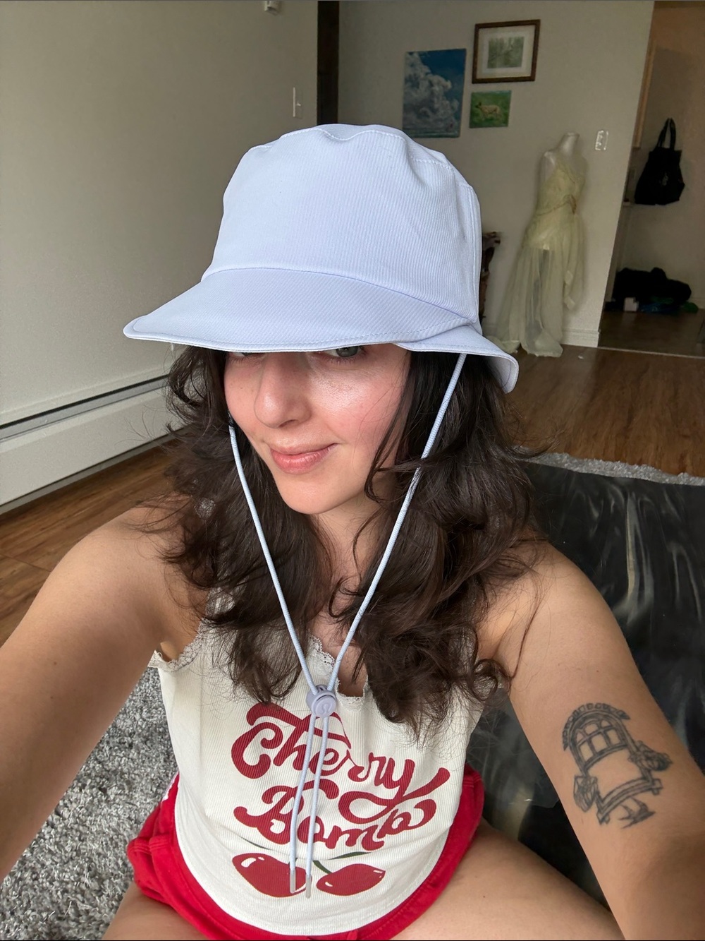 Lavender Lululemon Bucket Hat with Chin Cord